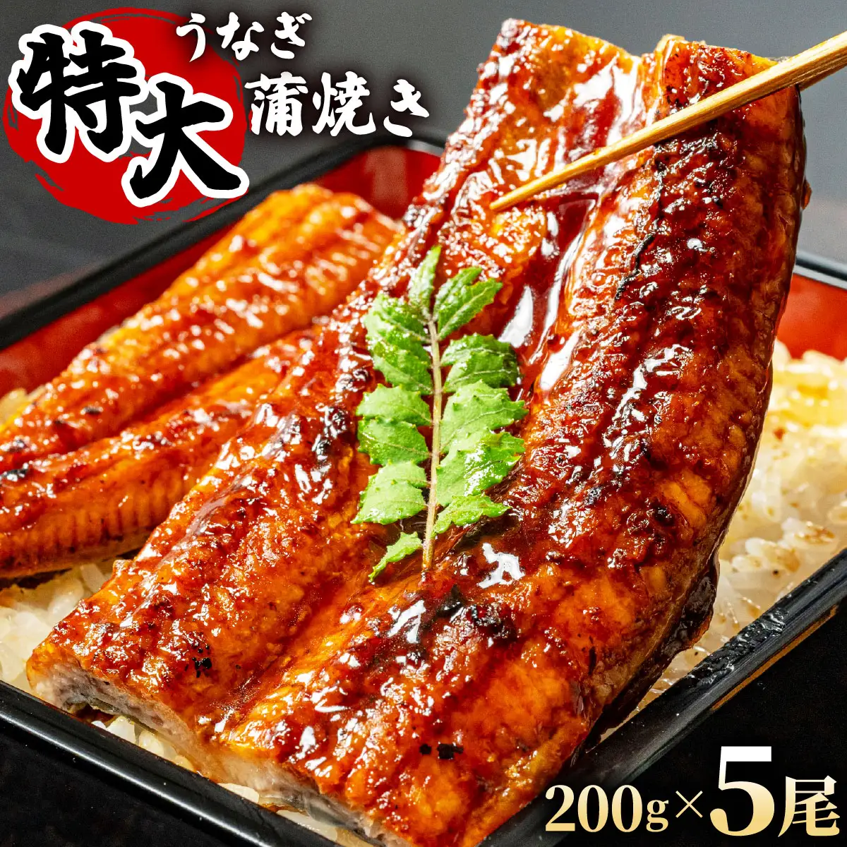大容量1kg！特大うなぎ蒲焼200g×5尾