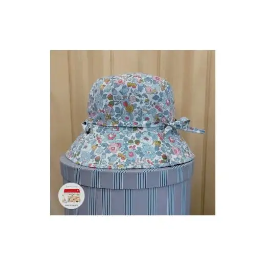 AO014【warmheart】リバティ(Betsy)×シャンブレーのリバーシブルハット/帽子(57.5cm)
