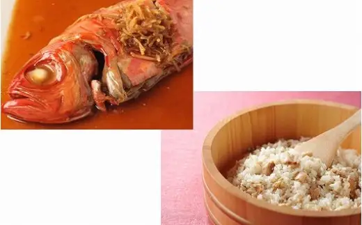 鯛づくし！海の幸メシ 釣り金目煮つけ 約450g×1 鯛の混ぜご飯の素 130g×1 湯煎 煮付け 混ぜご飯