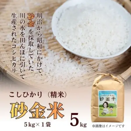 R7年産 秘境の地の砂金米 岩船産コシヒカリ 精米5kg(5kg×1袋)【1748087】