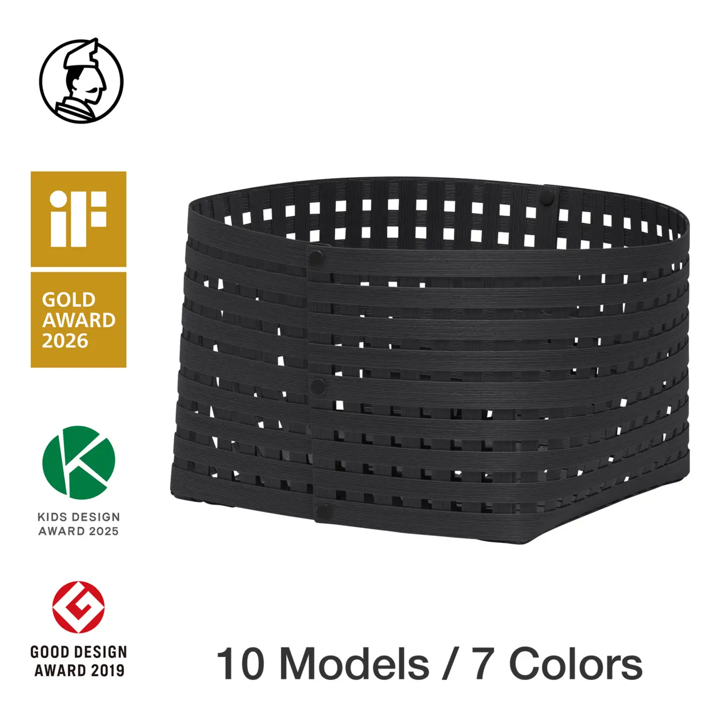 暮らしを整える収納バスケット Bandc Basket L3(Lサイズ) ブラック 岩手県奥州市産 バンドシー [AR205]