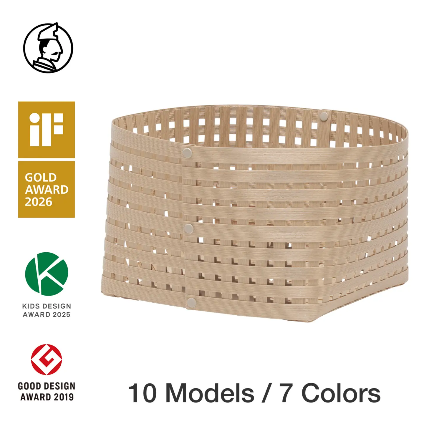 暮らしを整える収納バスケット Bandc Basket L3(Lサイズ) ベージュ 岩手県奥州市産 バンドシー [AR210]