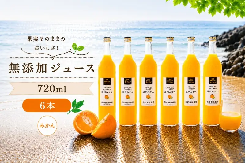 有田 みかん 100% ジュース / 温州みかん 有田みかん ストレート 果汁 無添加 柑橘 和歌山 20000円 720ml ※北海道・沖縄・離島への配送不可 //drink 【ikd100-mik720-6】