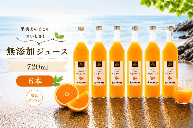 清見 オレンジ 100% ジュース / きよみ オレンジ ストレート 果汁 無添加 柑橘 和歌山 20000円 720ml ※北海道・沖縄・離島への配送不可 //drink 【ikd100-kiy720-6】