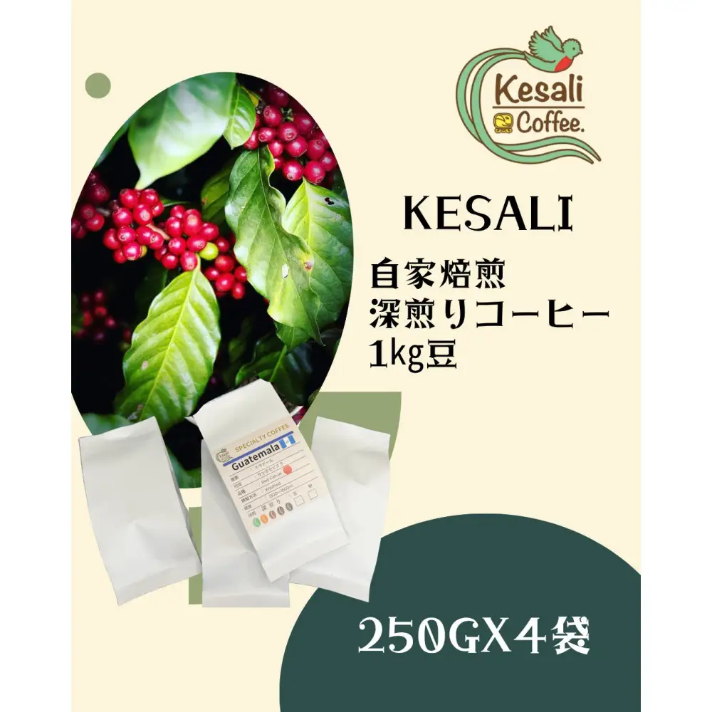 Kesali自家焙煎　深煎りコーヒー1kg豆