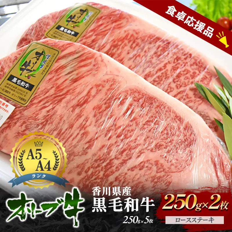 「期間限定」香川県産黒毛和牛オリーブ牛「ロースステーキ 250g×2枚」牛肉 肉 お肉 和牛 香川 香川県 東かがわ市