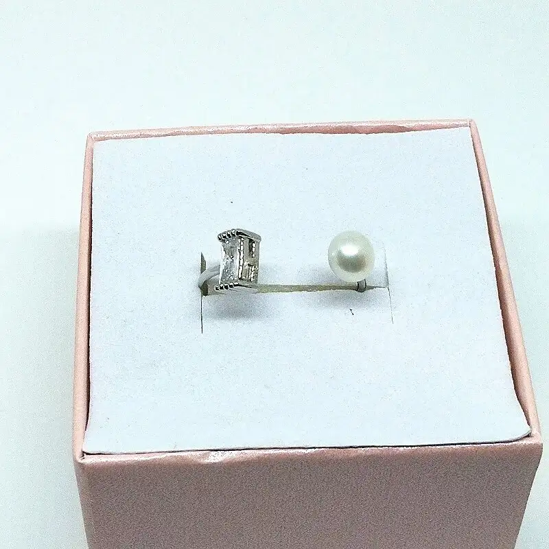 2198 真珠リング・バケットカットR（淡水本真珠・ボタン）贈り物　かわいい カジュアル エレガント アクセサリー