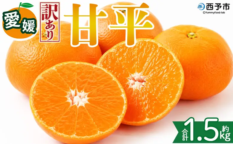 ＜【訳あり】愛媛県産 甘平 約1.5kg＞『2027年2月上旬～3月下旬迄に順次発送予定』 わけあり 訳アリ 甘い かんぺい みかん 蜜柑 訳あり 果物 くだもの フルーツ ミカン シャキシャキ 果汁 国産 株式会社三代目みかん職人 愛媛県 西予市【常温】OSM0002