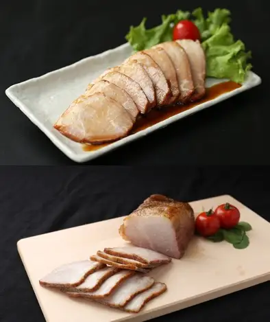 G-164　肉の山喜　自家製焼き豚（タレ味・塩味）食べ比べセット（２本合計800g）