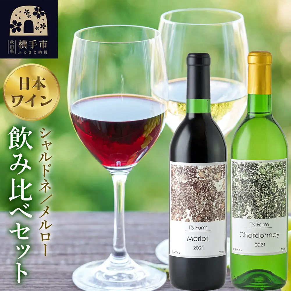 赤白ワイン 飲み比べ 2本セット シャルドネ・メルロー 720ml×各1本