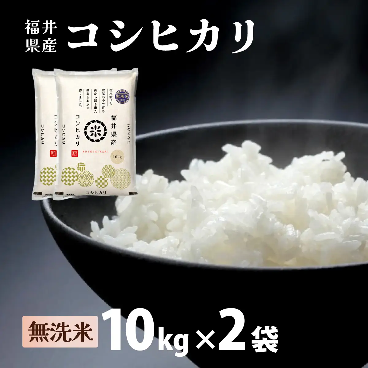 コシヒカリ 無洗米 20kg（10kg×2）令和7年産 [095-a215]