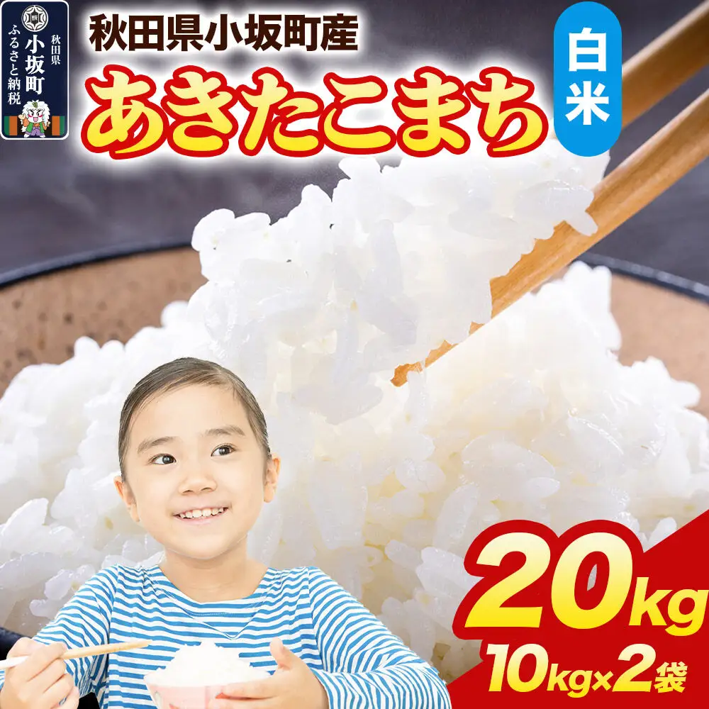 【白米】あきたこまち 20kg（10kg×2袋）令和7年産 精米 中村農園