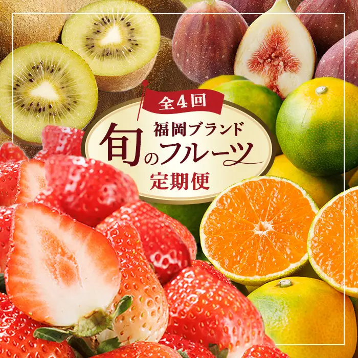 ＜全4回・定期便＞ 福岡ブランド！季節のご褒美 フルーツ定期便 (総計約8.8kg) あまおう とよみつひめ 早味かん 甘うぃ いちご 苺 いちじく みかん 蜜柑 キウイ フルーツ 果物 くだもの ＜離島配送不可＞【ksg1918】【農産物直売所ほたるの里】