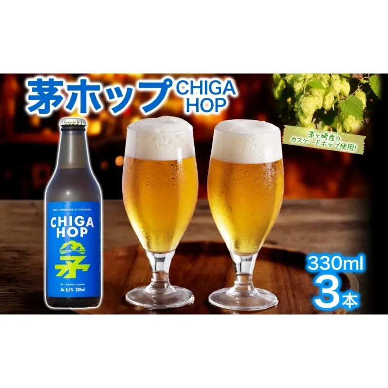 茅ホップ CHIGA HOP 330ml 3本 発泡酒 ホップ フルーティー 酒 お酒 アルコール 晩酌 宅飲み リフレッシュ アウトドア レジャー お祝い ギフト 贈り物 手土産 ご褒美 湘南 GreenBeachbrewery 茅ヶ崎市 神奈川県