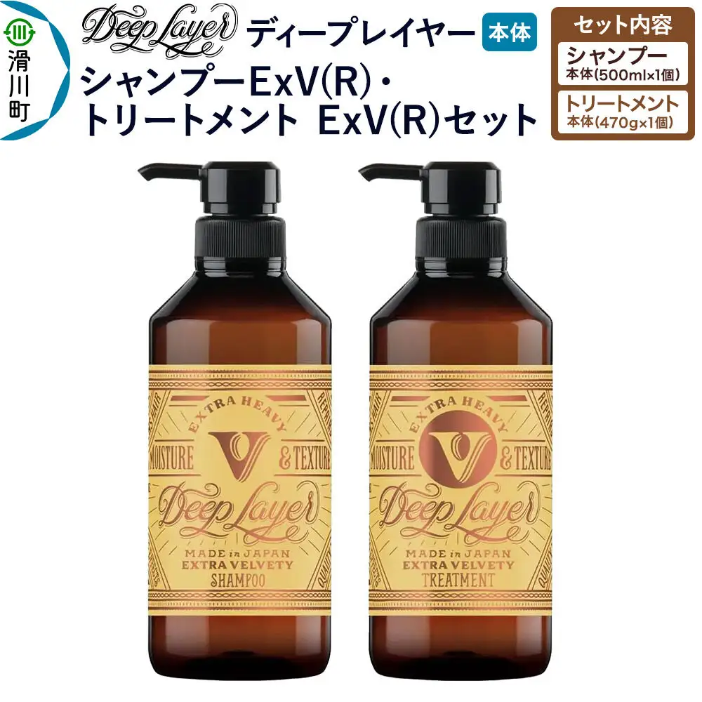 DeepLayer ディープレイヤー シャンプーExV (R) 500mL×1個・トリートメント ExV 470g×1個 セット
