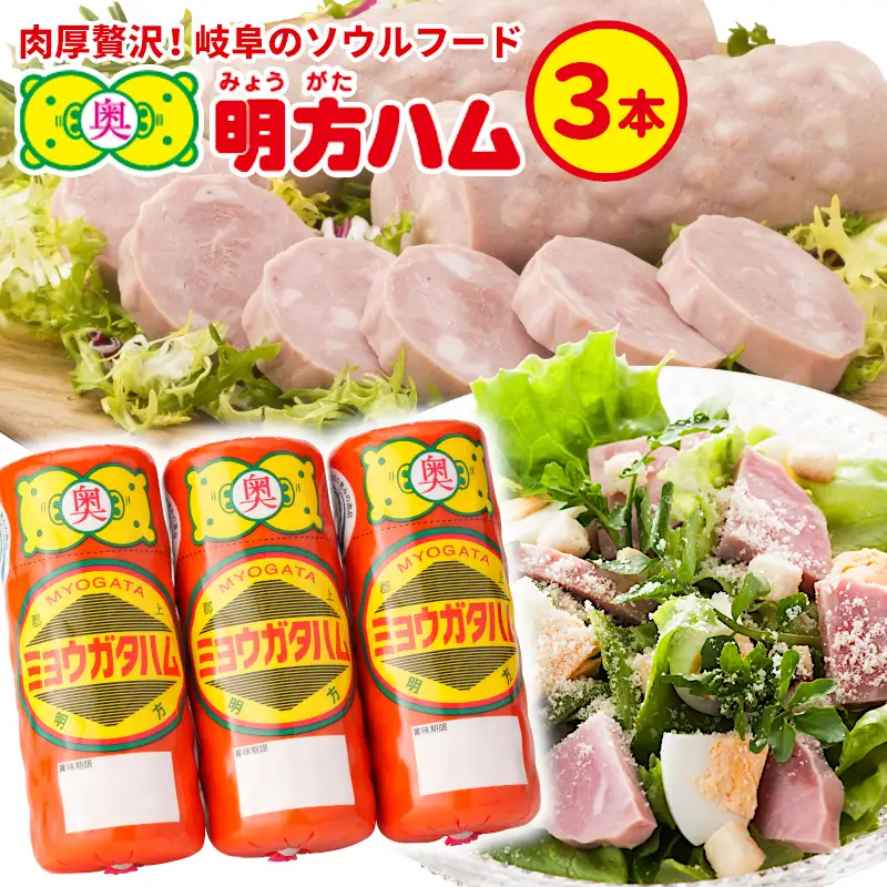 選べる本数 明方ハム 3本 国産 豚肉 プレスハム ハム ギフト 贈り物 お祝い 本格ハム ソーセージ ウインナー 高級 人気 詰め合わせ セット 簡単調理 お弁当 朝食 加工肉 JAめぐみの