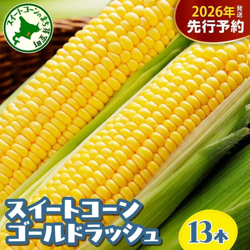 とうもろこし 北海道十勝芽室町 とうもろこし 13本 スイートコーン