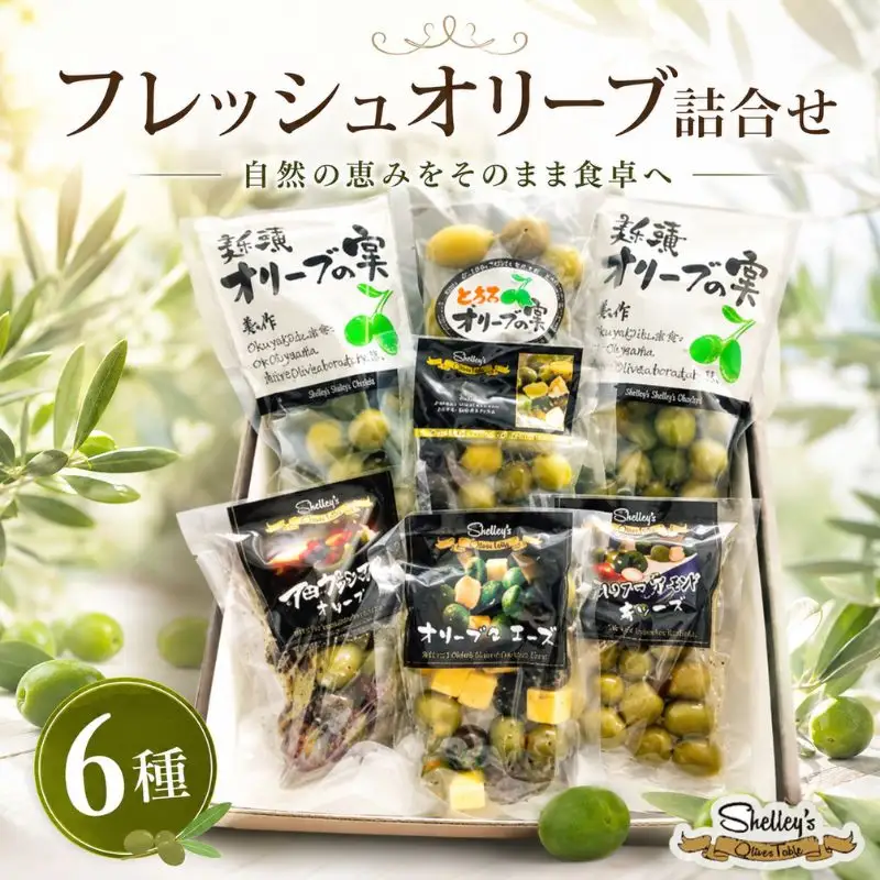 フレッシュオリーブ詰合せ ／ オリーブ フレッシュ 調味 食材 詰め合わせ アンティパスト 料理用 前菜 家庭用 保存 厚木市 No.483