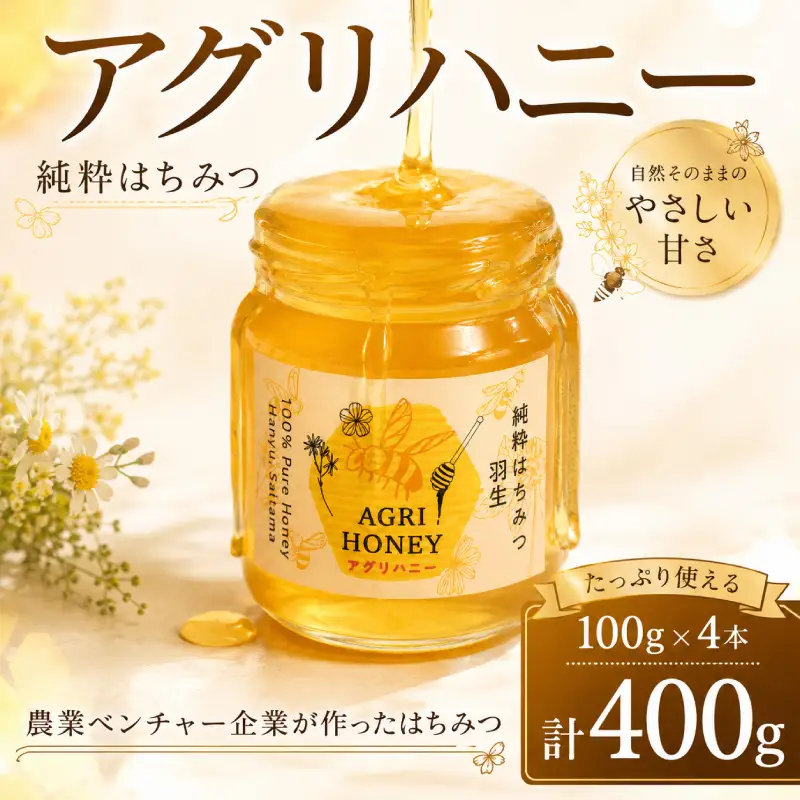 はちみつ 100g×4個 計400g 国産 【蜂蜜】