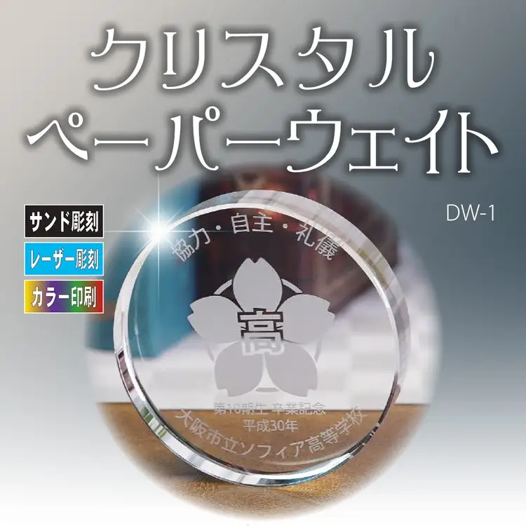 クリスタルペーパーウェイト DW-1（大）
