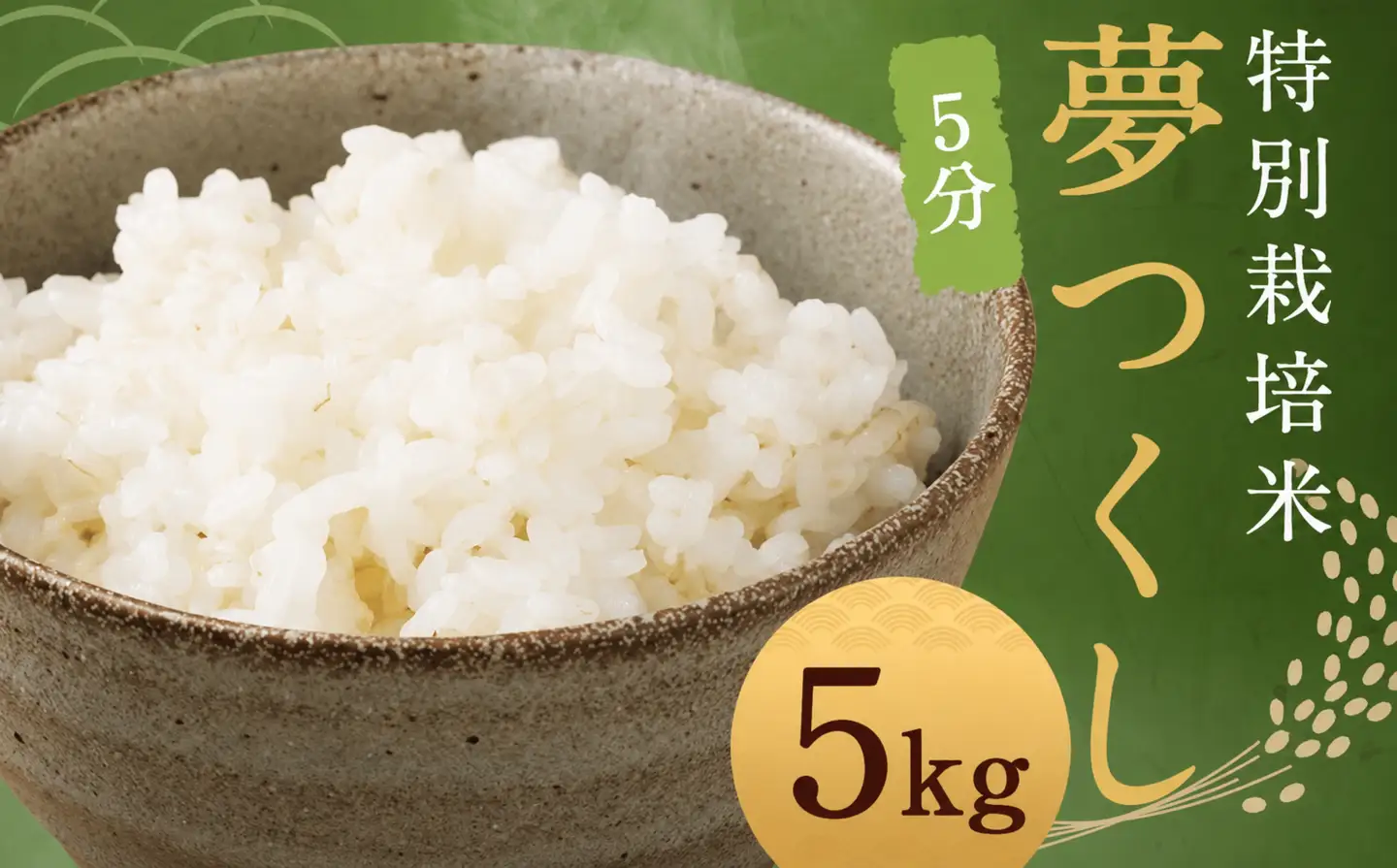 【5分】 夢つくし （特別栽培米） 約5kg 福岡県産 令和7年産 米 こめ コメ