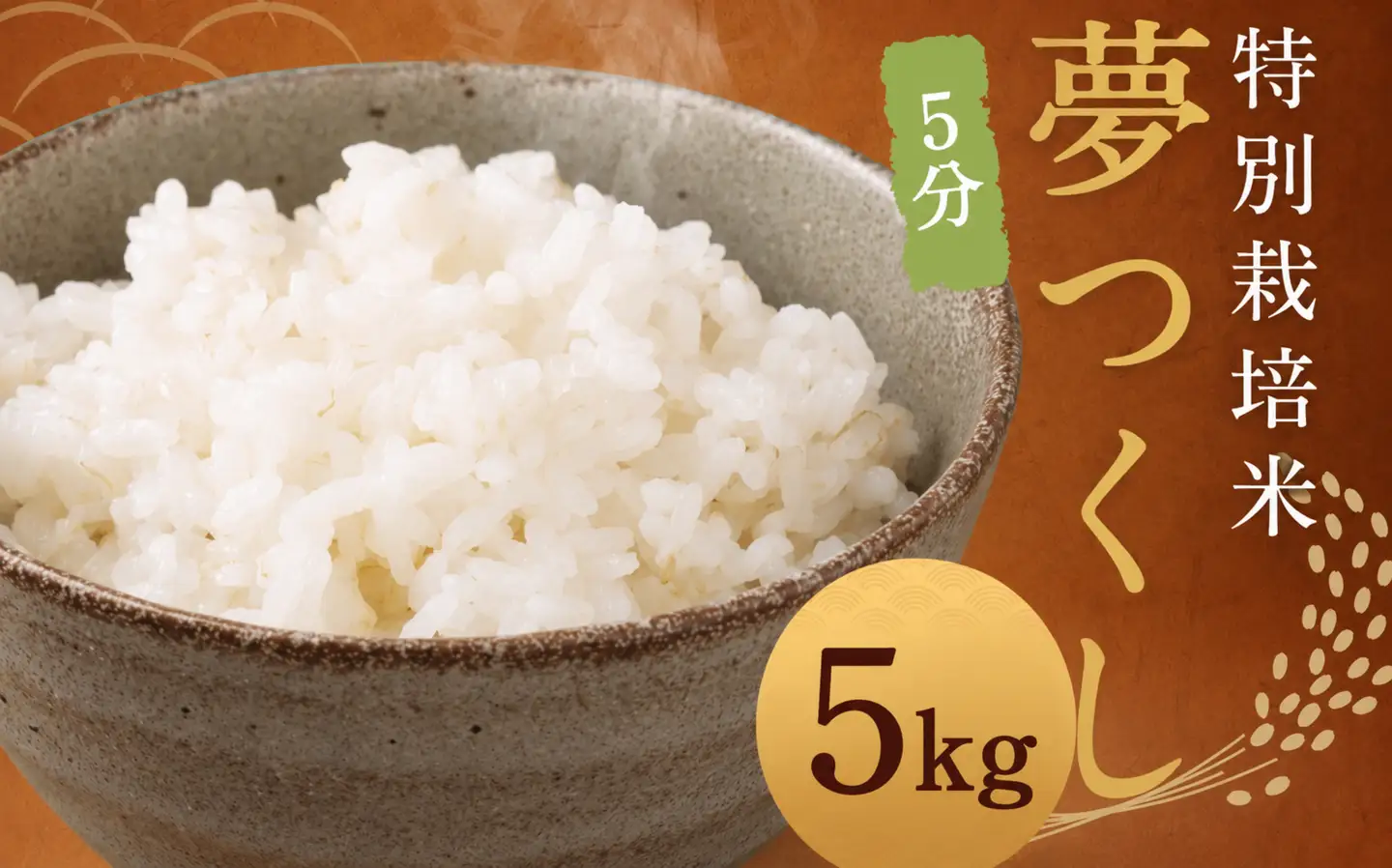 【5分】 夢つくし （特別栽培米） 約5kg 福岡県産 令和8年産 米 こめ コメ