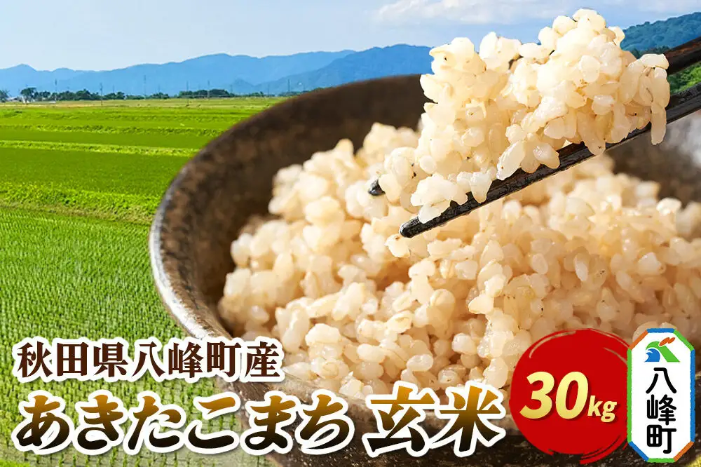 米 あきたこまち【玄米】30kg 令和7年産 秋田県 八峰町産