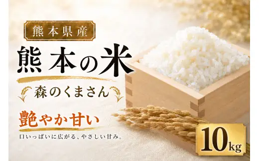 【 令和7年産 】 米 森のくまさん 10kg （ 5kg × 2袋 ） お米 米 こめ コメ 白米 白飯 飯 ご飯 ブランド米 ブランド 国産 熊本県産 甘み 旨み 食感 食卓