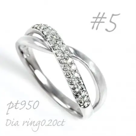 プラチナ ダイヤモンドリング 0.20CT  R3797DI-P2 #5【配送不可地域：離島・沖縄県】【1748742】