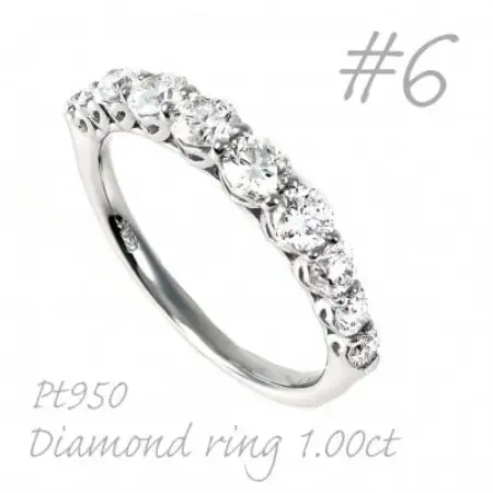 PT950 ダイヤモンドリング1.0CT ハートデザインリング　R3533DI-P2 #6【配送不可地域：離島・沖縄県】【1748751】