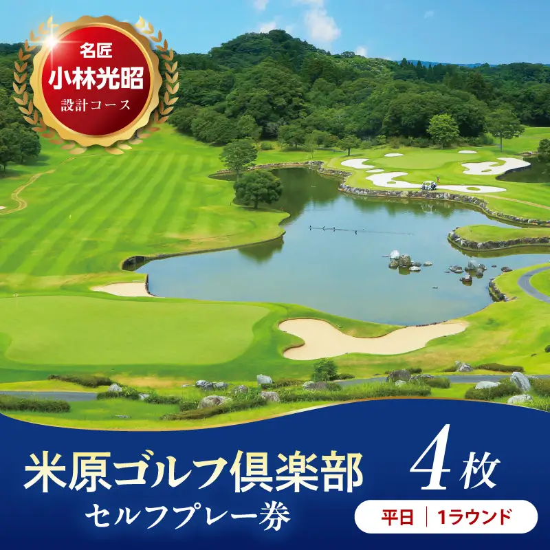 【土日祝】1R セルフプレー券（7～9月、1～3月昼食付）1名様券 　4枚