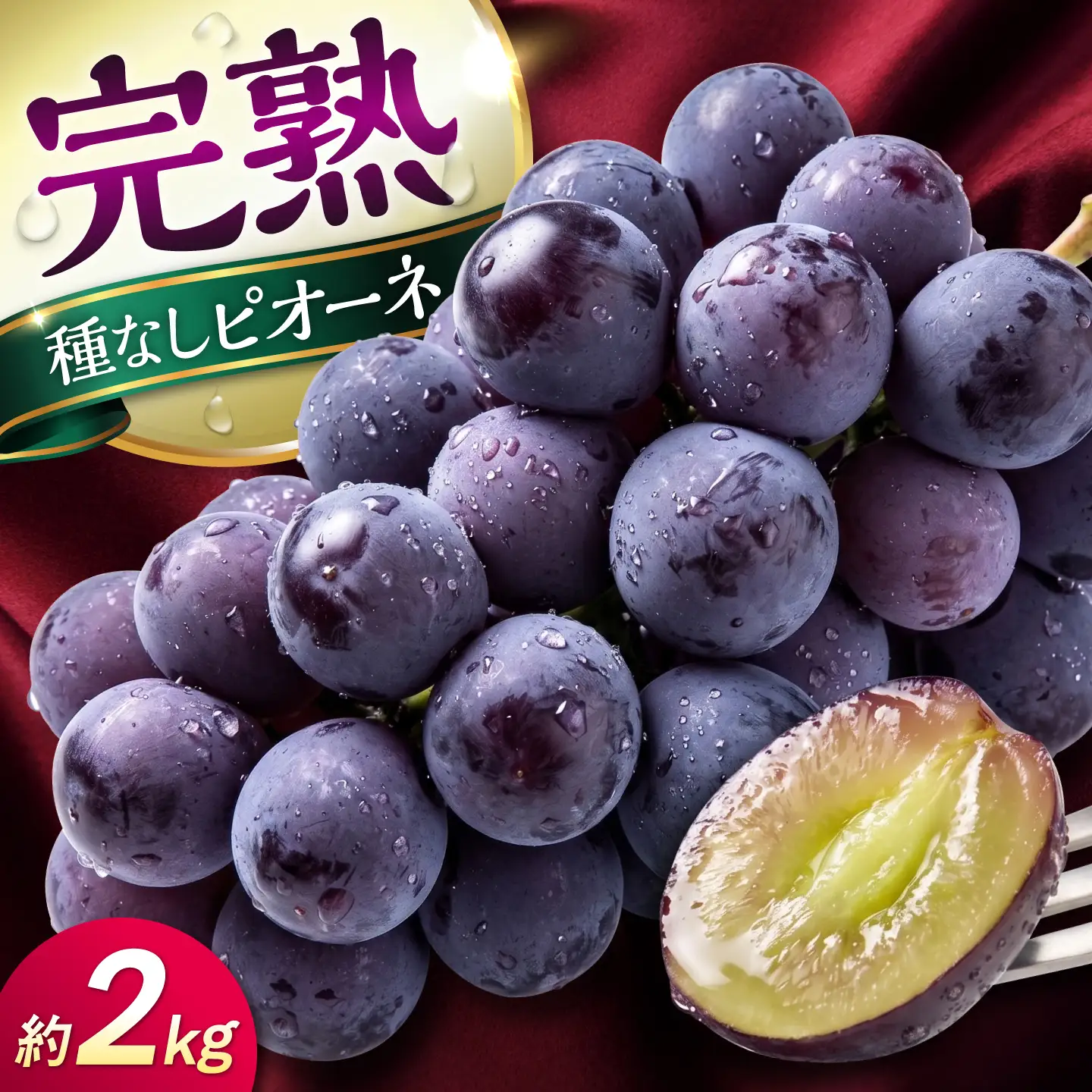 【先行予約】【2026年8月下旬発送開始】熊本県産 種なしピオーネ 約2kg / ぶどう ブドウ フルーツ 果物 くだもの 青果【有限会社 高司農園】[AYDP001]