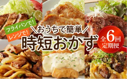 おうちで簡単時短おかず6回定期便 レンチン 焼くだけ 簡単調理 ストック ブランドポーク 豚ロース みそ漬け 生姜焼き 豚ハラミ 豚サガリ 豚ホルモン チキン南蛮 鶏モモ 炭火焼 弁当 宮崎県 延岡市 N061-YZD052