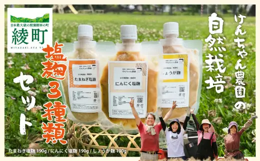 けんちゃん農園 塩麹 3種 腸活 セット_A0088-007