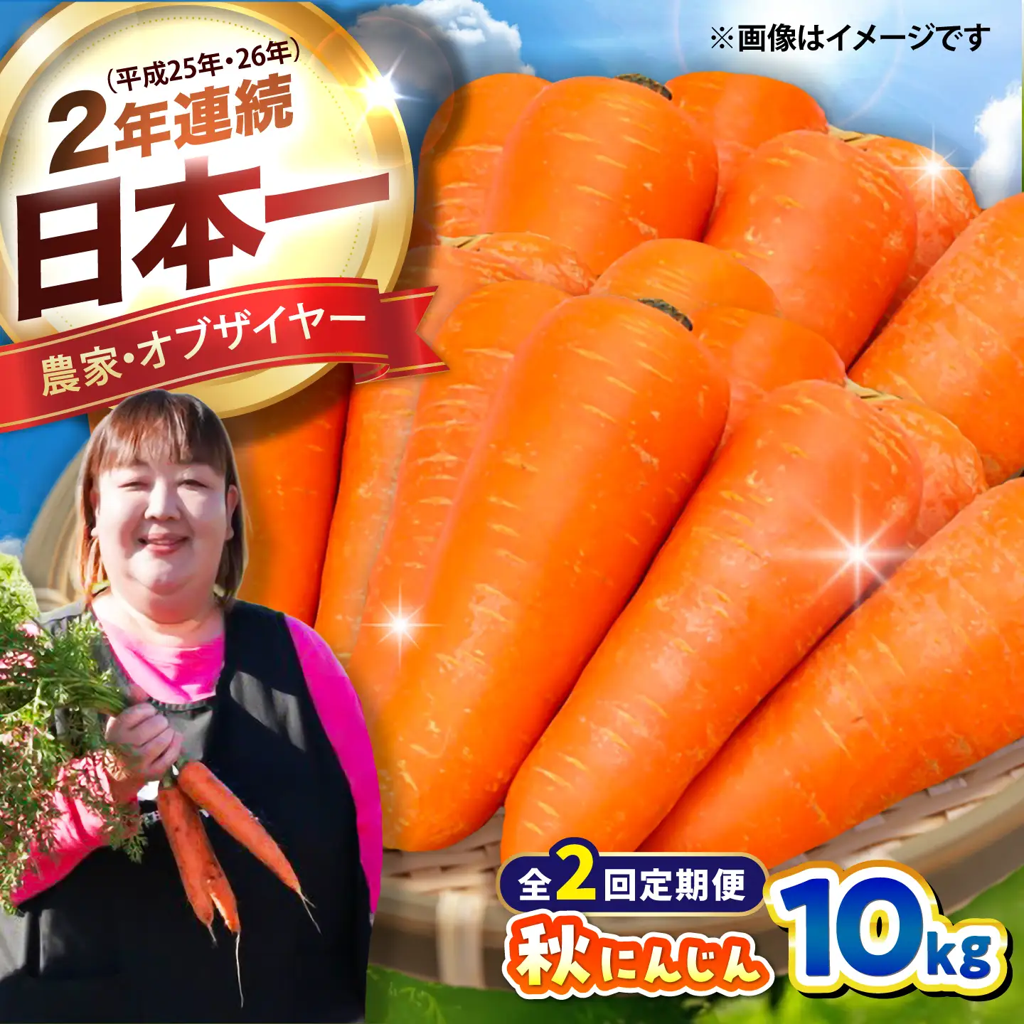 【先行予約】【2026年12月順次発送開始】全2回定期 秋にんじん10kg にんじん BHCW011
