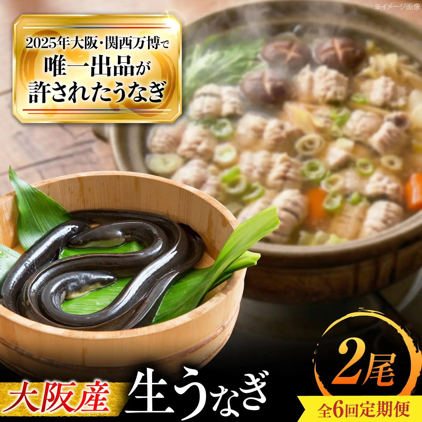 【全6回定期便】 鰻 美陵鰻の生鰻 2尾 / 美陵鰻 鰻 うなぎ ウナギ 蒲焼 蒲焼き かば焼き 白焼き 白焼 肉厚 うな重 うな丼 タレ 山椒 国産 スタミナ 土用 丑の日 土用の丑の日 贈答 ギフト / 大阪府藤井寺市/株式会社れいわ水産[BLAL065]