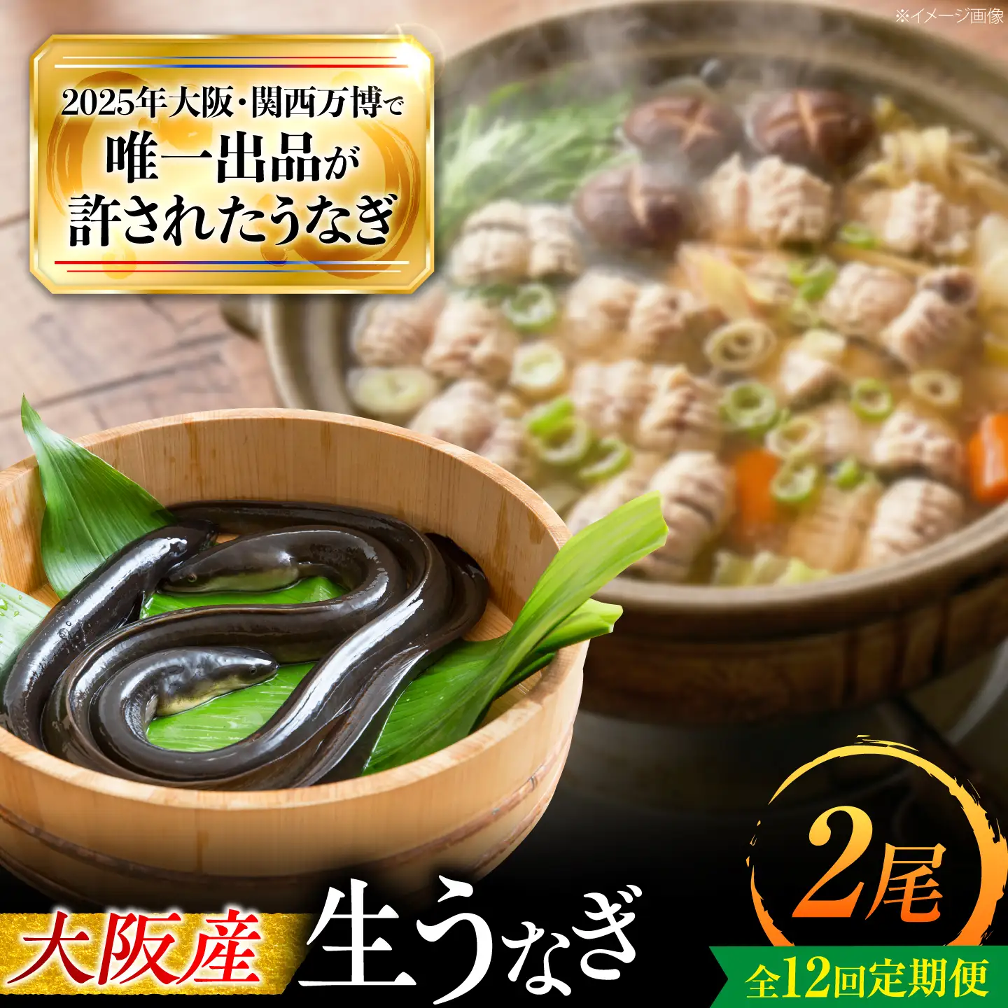 【全12回定期便】 鰻 美陵鰻の生鰻 2尾 / 美陵鰻 鰻 うなぎ ウナギ 蒲焼 蒲焼き かば焼き 白焼き 白焼 肉厚 うな重 うな丼 タレ 山椒 国産 スタミナ 土用 丑の日 土用の丑の日 贈答 ギフト / 大阪府藤井寺市/株式会社れいわ水産[BLAL066]