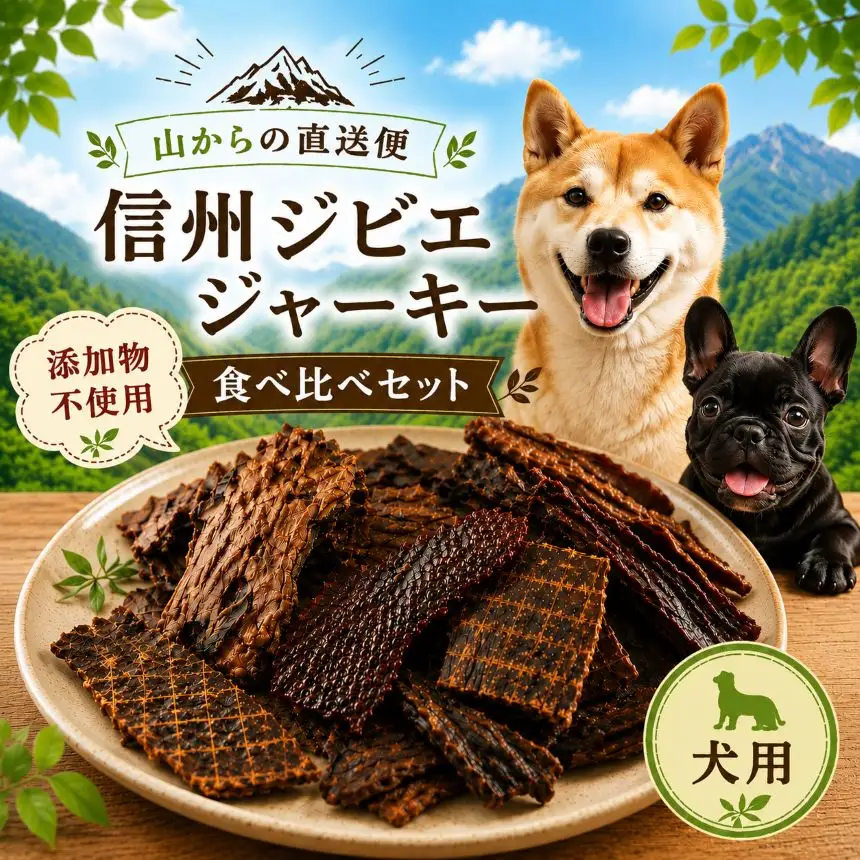 山からの直送便～ 【添加物不使用】 信州ジビエ ジャーキー(犬用) 食べ比べセット