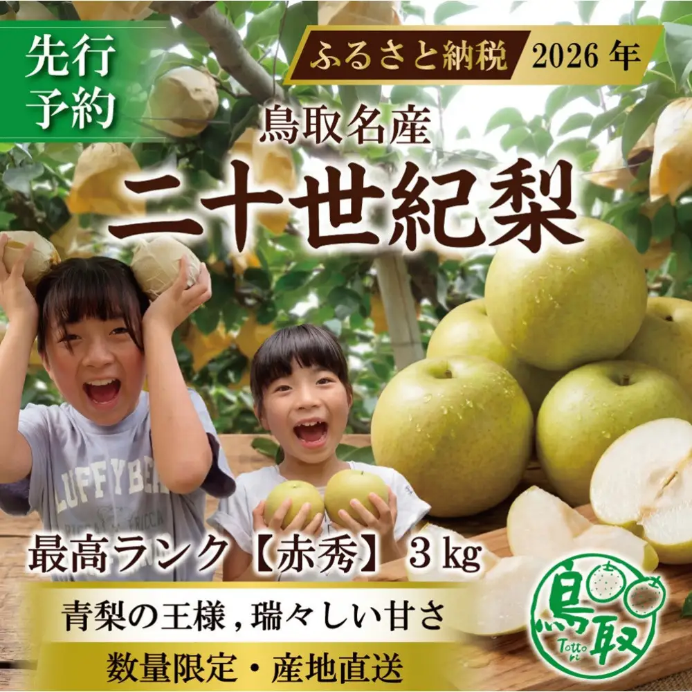 【2026年8月下旬より発送】三ツ田農園 二十世紀梨 (赤秀)ギフト用3kg