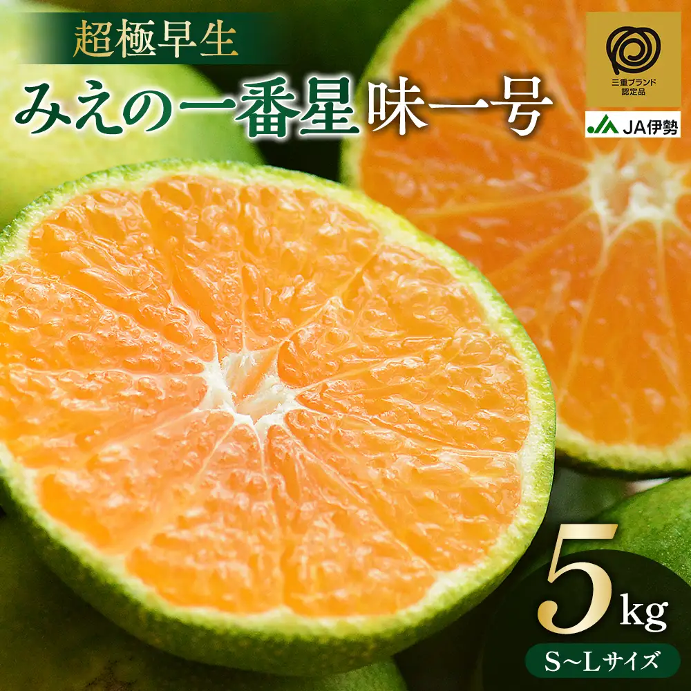 【三重ブランド認定品】 みかん JAみえの一番星 (味一号)  超極早生 5kg みかん【isen0001】