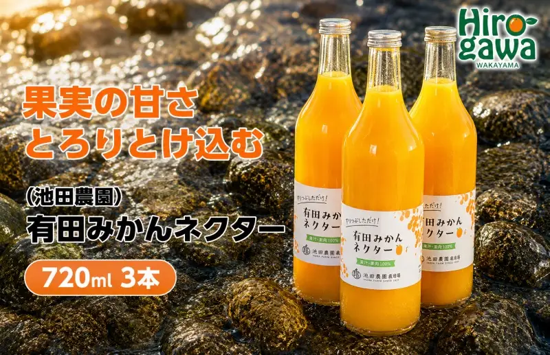 みかん ネクター 100％ ジュース / 温州みかん 有田みかん 果汁 無添加 柑橘 和歌山 11000円 720ml ※北海道・沖縄・離島への配送不可 //drink 【ikd100-to720-3A】