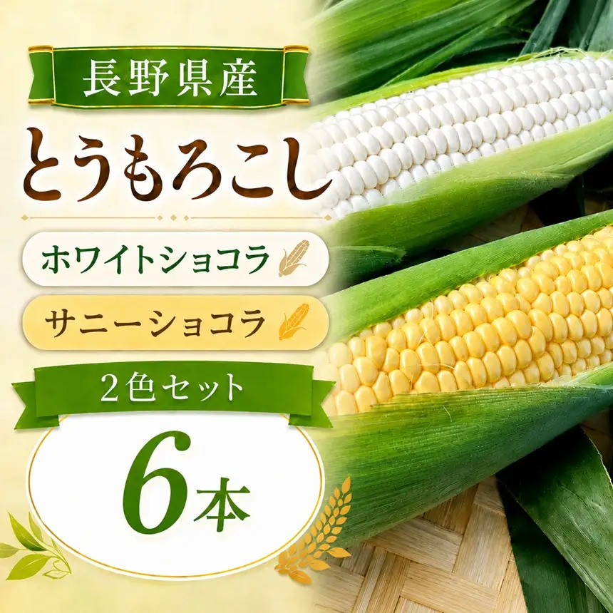 とうもろこし 2色 セット 6本 入り ホワイトショコラ サニーショコラ | 寺畑農園