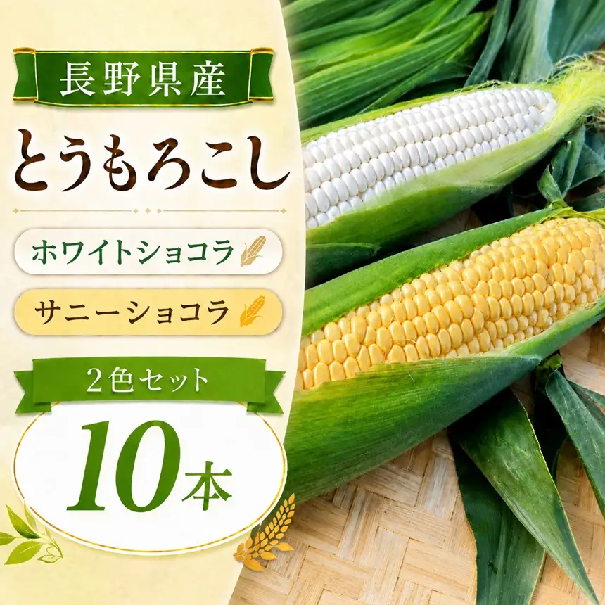 とうもろこし 2色 セット 10本 入り ホワイトショコラ サニーショコラ | 寺畑農園