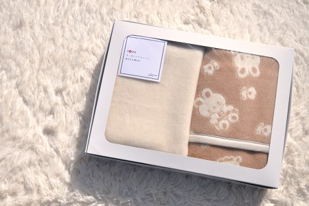 ベビー綿毛布(オーガニック綿使用) 敷き＆掛けセット・毛布の町泉大津市産 [0725] | ベビーブランケット ベビーブランケット