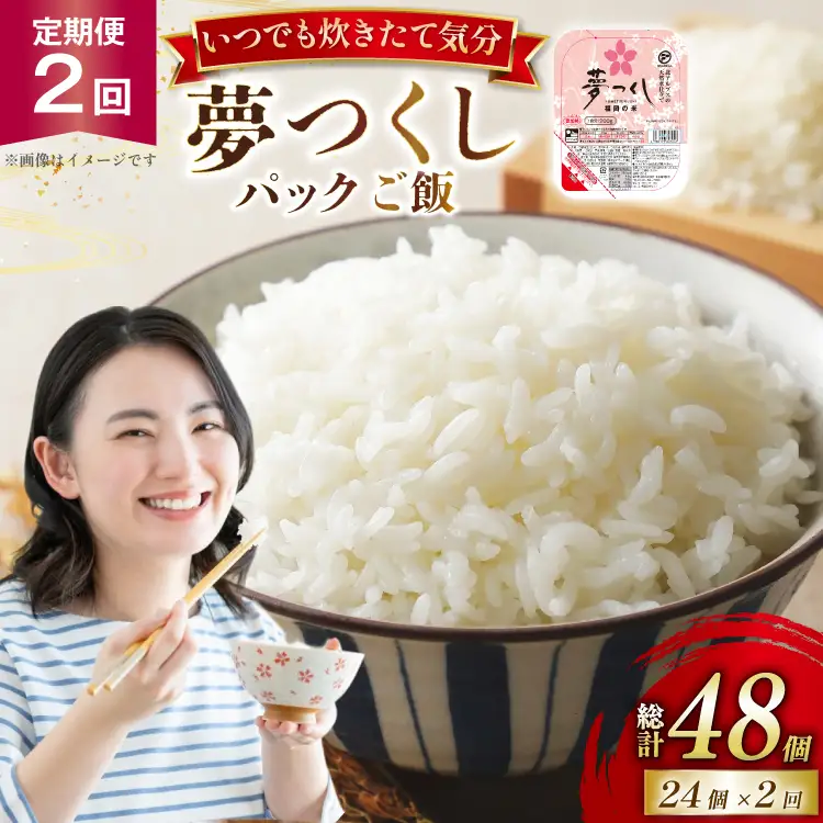 2回定期 夢つくしパックご飯1ケース 24個