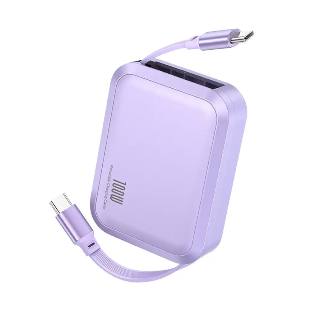 【パープル】★同色2個セット★【新登場&PD 100W】5in1 充電ケーブル Type-C to Type-C 充電コード 絡み防止 正規充電器対応 コンパクト マルチケーブル 急速充電 USB2.0 480Mbps 高速データ転送 iPad iPhone15/16/17対応 断線防止 全機種対応 長さ調整可能 安心保証つき【PL保険加入済み製品・安心】