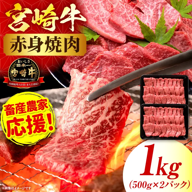 「畜産農家応援」 宮崎牛赤身(ウデorモモ) 焼肉 【1kg】宮崎牛 牛肉 肉 赤身焼肉 モモ ウデ 焼肉 バーベキュー BBQ 内閣総理大臣賞 国産 プレゼント 贈答 贈り物 ギフト