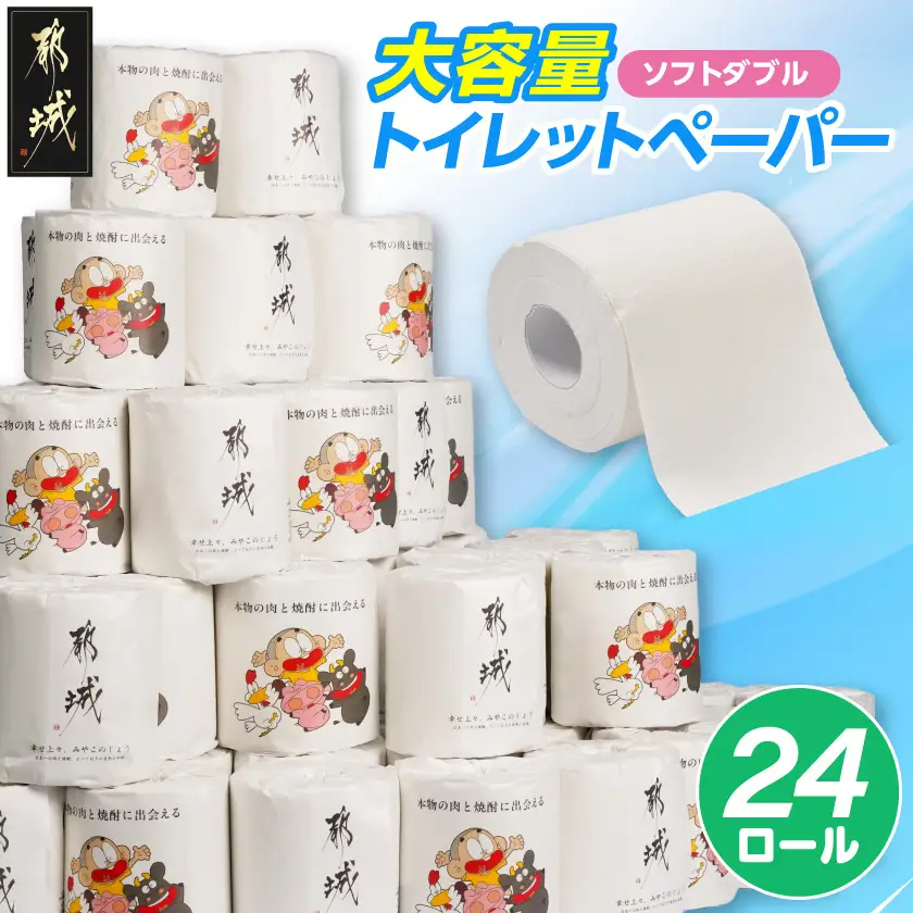 トイレットペーパー ソフトダブル 24ロール トイレット〔LBE-I5-TP24〕_(都城市) 