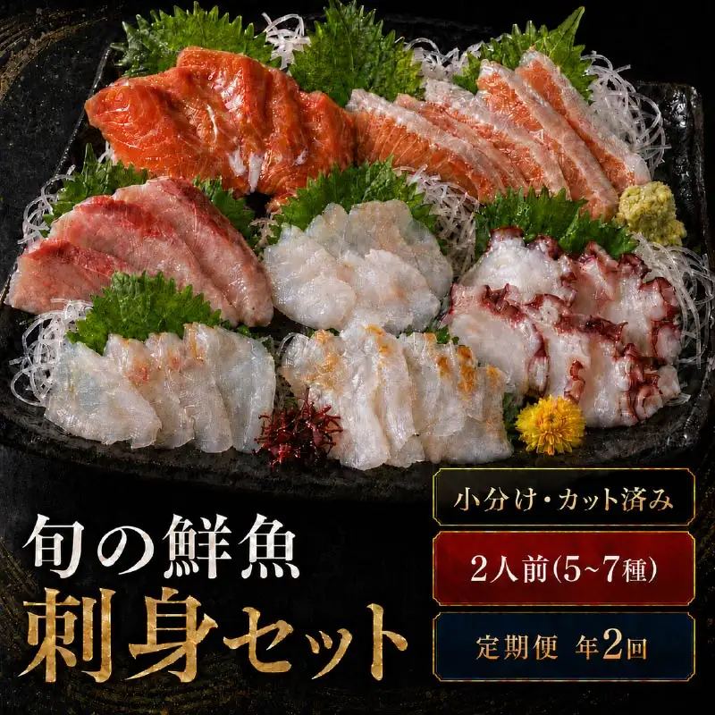 刺身セット 2人前 × 年2回定期便【AK】