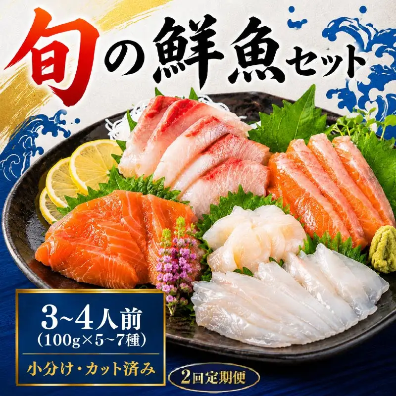 刺身セット 3～4人前 × 年2回定期便【AK】
